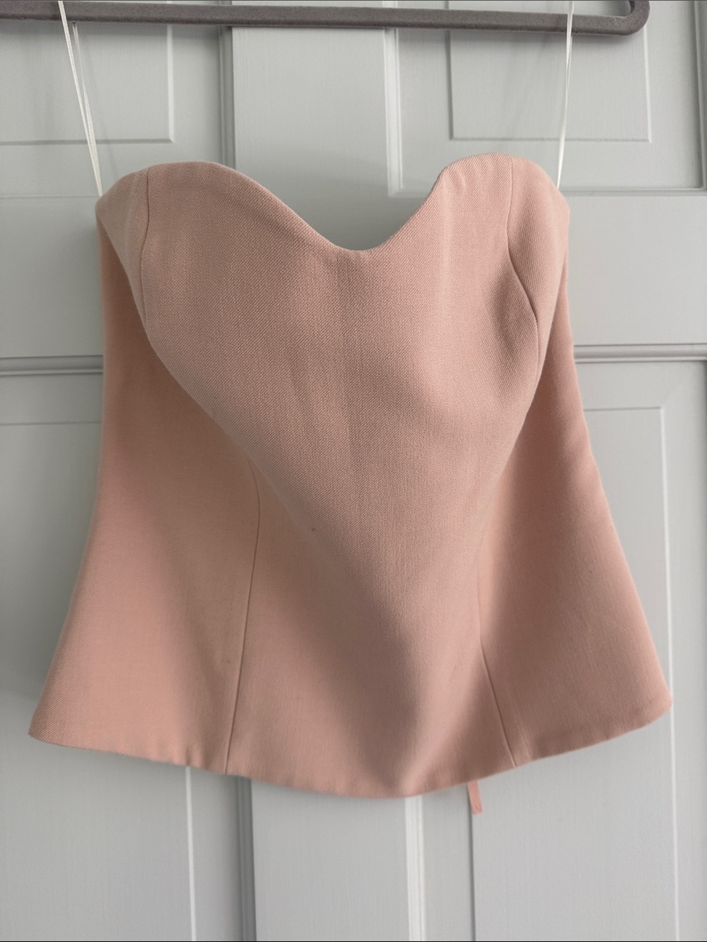 Zara Blush Pink Strapless Sweetheart Bustier Top
